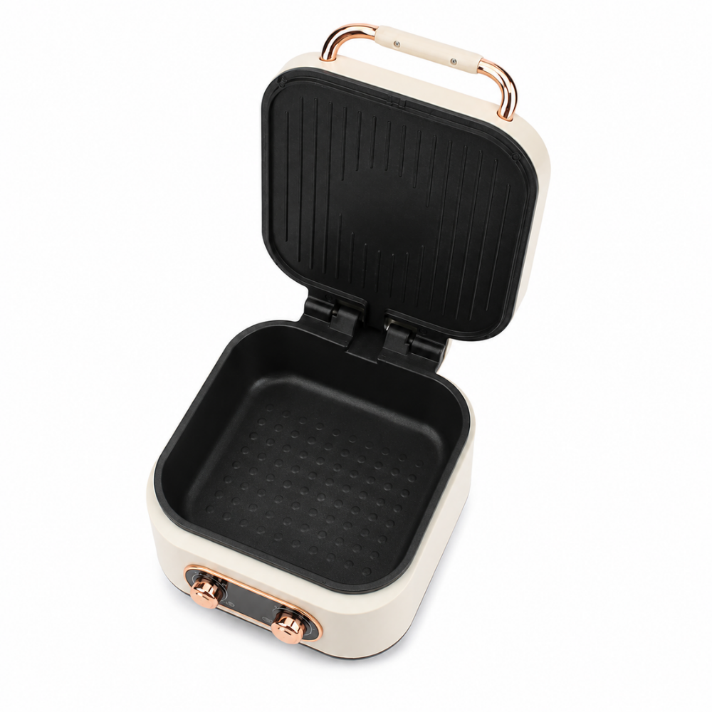 صانعة سندوتشات وشواية بانيني كهربائية – جهاز تحضير إفطار غير لاصق